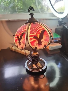 Vintage OK Lighting Patriotic “Eagle” Touch Lamp - 3 Settings - Picture 1 of 7