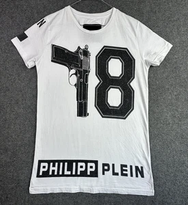 Phillip Plein Couture T-shirt Mens Small White Limited Edition Crew Neck - Picture 1 of 13