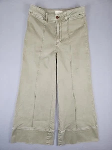 Chino by Anthropologie Wide Leg High Rise Pintuck Pants Soft Olive Size 4 28x24 - Imagen 1 de 9