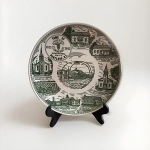 10” vintage Portland New York NY souvenir  Dinner plate Sesquicentennial  - Picture 1 of 3