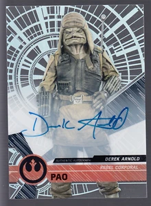 Star Wars 2017 Topps High Tek Auto Autograph Signature #65 Derek Arnold as Poa - Picture 1 of 2