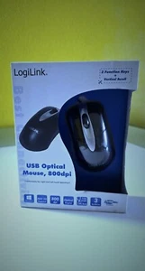 LogiLink USB Maus ID0011 Optisch 800 DPI 3 Tasten Scrollrad Schwarz NEU OVP - Bild 1 von 3