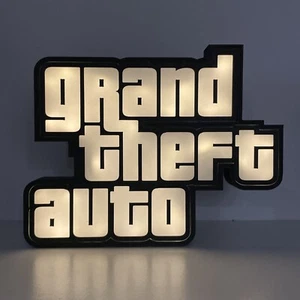 Sign Bright LED To Batteries \ Grand Theft Auto Gta PS4 Games \ Targa BAR - Picture 1 of 7