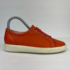 Ecco Soft 7 Womens 35 Casual Comfort Shoes Low Lace Up Orange US 4