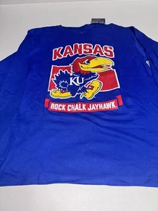 Champion Kansas Jayhawks Youth Large (10-12) Blue Long Sleeve T-Shirt. READ - Picture 1 of 6