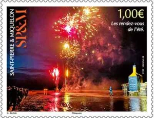 Pierre Miquelon 2023 SPM Summer events Firework Night Views feux artifice 1v mnh - Picture 1 of 1