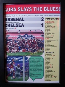 Arsenal 2 Chelsea 1 - 2020 FA Cup final - framed print - Picture 1 of 2