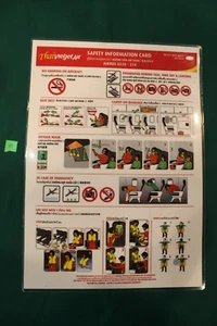 TARJETA DE SEGURIDAD AÉREA TAILANDESA VIETJET AEROLÍNEA Vietnam Tailandia Asia AIRBUS A320-214 - Imagen 1 de 2