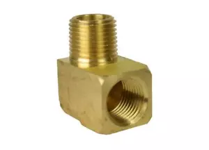 1/4" NPT macho hembra tubo de latón macizo codo de calle 90 grados aire, combustible y agua - Imagen 1 de 1