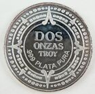 Dos Onzas 2 Oz Caballito Proof Private 999 Fine Silver Medal C0332