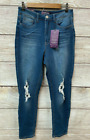 Revival Jeans Jr Womens 7/28 (28-32'') High Rise Skinny Worn & Torn Stretch New