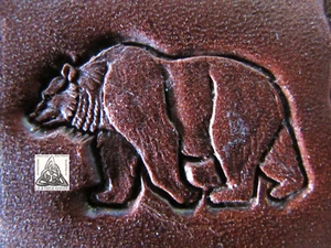 Herramienta de estampillas de cuero de 1" para oso pardo Craftool Co 1986 descontinuado EE. UU. 8367 - Imagen 1 de 3