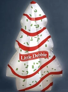 New Little Debbie Christmas Tree Cake Airblown Inflatable Blow Up 7ft - Picture 1 of 3