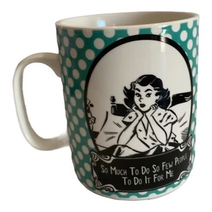 Mug Oversized Green White So Much to Do So Few People To Do It For Me Cup - Picture 1 of 4