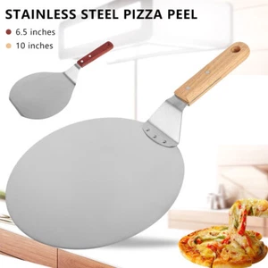 10" Stainless Steel Pizza Peel Shovel Spatula Cake Lifter Paddle Baking Tray HT - Picture 1 of 14