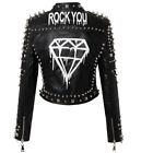 Women's Faux Leather Jacket Black Biker Design VIP Jaket Black Limited 34 36 38 40