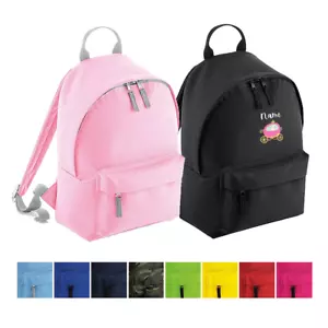 Personalised Carrige Backpack Any Name Junior Kids Childrens School Rucksack Bag - Picture 1 of 16