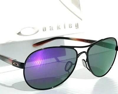 Gafas de sol Oakley TIE BREAKER negras brillantes polarizadas Galaxy lentes violetas 4108 Foto 1 de 4