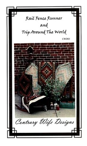 Rail Fence & Trip Around the World Runners Quilt Pattern by Contrary Wife CWD03 - Picture 1 of 2
