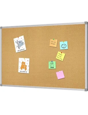 Lockways Cork Bulletin Board, 24" x 36", Silver Metal Frame - Image 1 of 4