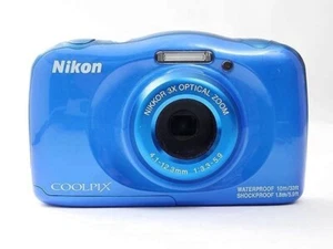 Nikon Coolpix W100 13.2MP Compact Digital Camera Blue Excellent from Japan - Picture 1 of 4