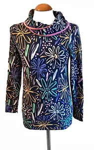 New blue/multicoloured floral active sweatshirt top size 8 - Picture 1 of 2