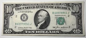 1985 $10 Ten Dollar Bill Federal Reserve Note New York NY Vintage Old Currency - Picture 1 of 6