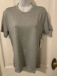 Womens Rash Guard Swim Surf Short Sleeve T-Shirt Tee Gray XL UPF 50 New NWT - Picture 1 of 4