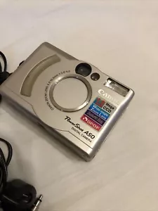 Canon PowerShot A50 Digitalkamera ohne Akku mit netz adapter Kabel Vintage Rar - Bild 1 von 12