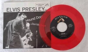 ♫ Elvis Presley - Hound Dog / Don't Be Cruel P/C 45 Red Vinyl Mint ♫ - Picture 1 of 1