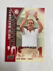 Carta calcio Upper Deck Alabama National Champions 2012 #NC-NS Nick Saban!!! - Foto 1 di 2