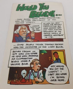 Bible Tract 1990  History Would You Believe....Cartoonist Ron Wheeler NIV Based - Picture 1 of 3