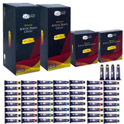 Acrylfarben Acryl Farben Set Acrylfarbe Tuben Malfarbe Malfarben Künstler Malen