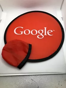 Red Google flexible fabric flying disc advertisement - Picture 1 of 2