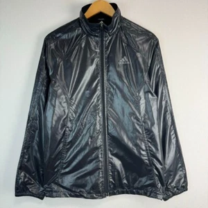 adidas jacket One Point Logo Blouson Glossy Street Vintage Size M Black - Picture 1 of 7