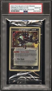 Pokémon PSA 10 Greninja Gold Star Celebrations Pack 2021 Promo Sealed POP 15 - Picture 1 of 3