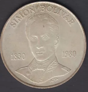 Moneta Venezuela 100 Bolivares 1980 Simon Bolivar - Argento - Foto 1 di 2