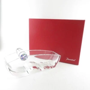 Baccarat Oceanie Horizontal Crystal Glass Vase w/Millefiori Rod Thomas Bastide - Picture 1 of 10