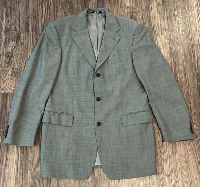 Chaqueta Blazer Hugo Boss 100% Lana Virgen Abrigo Deportivo Gris Hecho en EE. UU. Hombres Talla 40T Foto 1 de 4