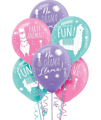 Llama Divertidos Globos de Látex Decoración de Cumpleaños Fiesta Favor Suministros ~ 6ct. Alpaca Foto 1 de 4
