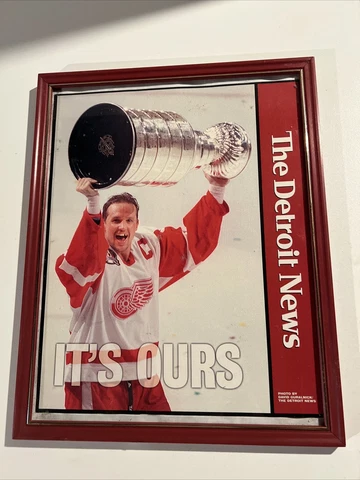 the detroit news red wings its ours poster framed 10.5x13 Cover