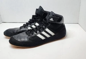 Adidas G96983 MMA HVC Ankle Strap Wrestling Shoes Black Mens 8 US Sneakers - Picture 1 of 12
