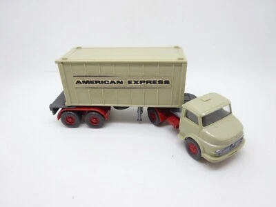 WIKING: MB 1413 Container Autoarticolato " American Express " (Schub52) - Immagine 1 di 3