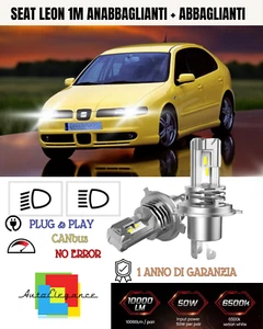 Set LED H7 Para Seat Leon 1M 6000K Blanco 6000 Lumen Canbus Haz - Imagen 1 de 6