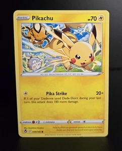 Pokémon TCG - PIKACHU - 049/195 - SCHWERT & SCHILD: SILBERNER STURM (2022) - LP/NM - Bild 1 von 3