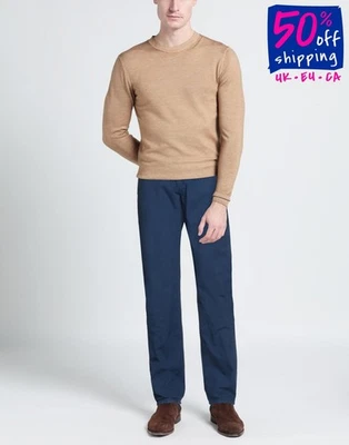 PVP €216 DANIELE ALESSANDRINI GRIS Pantalón Cónico W34 Elástico Hecho en Italia Foto 1 de 4