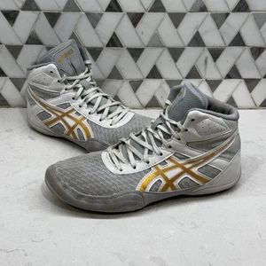 ASICS MATFLEX Youth Big Kids 5Y (EUR 36) Gray, White & Gold Wrestling Shoes - Picture 1 of 6