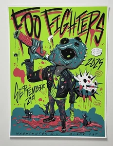 Poster Foo Fighters Gatto Nero Washington DC 21/09/25 Spettacolo Ufficiale S/N Sorpresa! - Foto 1 di 17