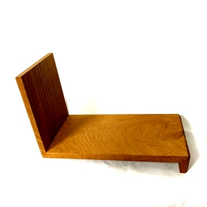 Vintage Mid Century schräg Massivholz Bücherregal Regal Halter USA Made - Bild 1 von 9