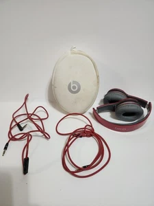 Beats Solo HD Special Edition Red Headphones Beats by Dr. Dre Sticky Rubber - Picture 1 of 7